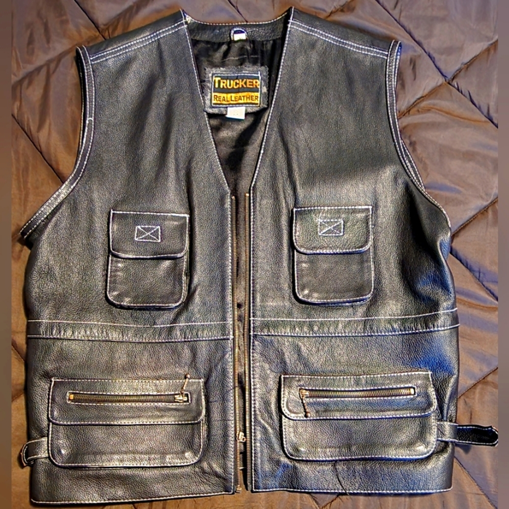 Vintage leather vest